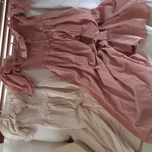 2 doen Swiss dot lookalike dresses cotton L